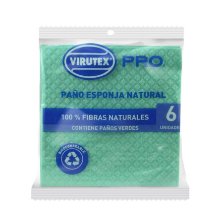 Paño esponja natural verde VIRUTEX 6 U