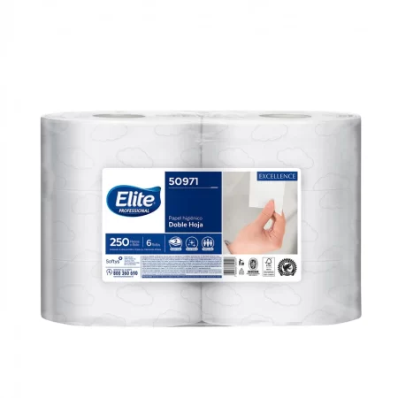 Papel higienico doble hoja ELITE 6X250M