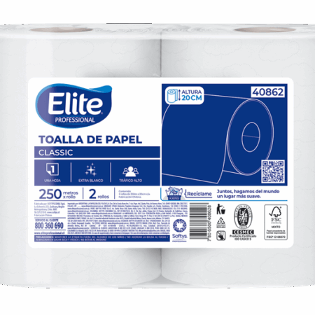 Toalla papel ELITE 2X20M