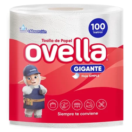 Toalla papel OVELLA 6X100M