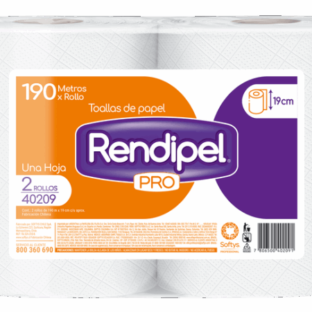 Toalla papel RENDIPEL 2X190M